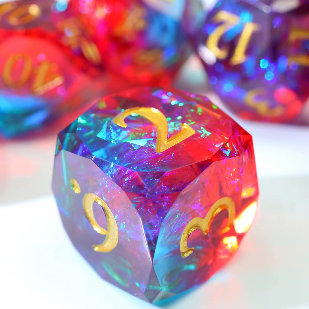 Rollcraft "Arcane Nebula" Premium Resin Würfel-Set (Sharp Edge)