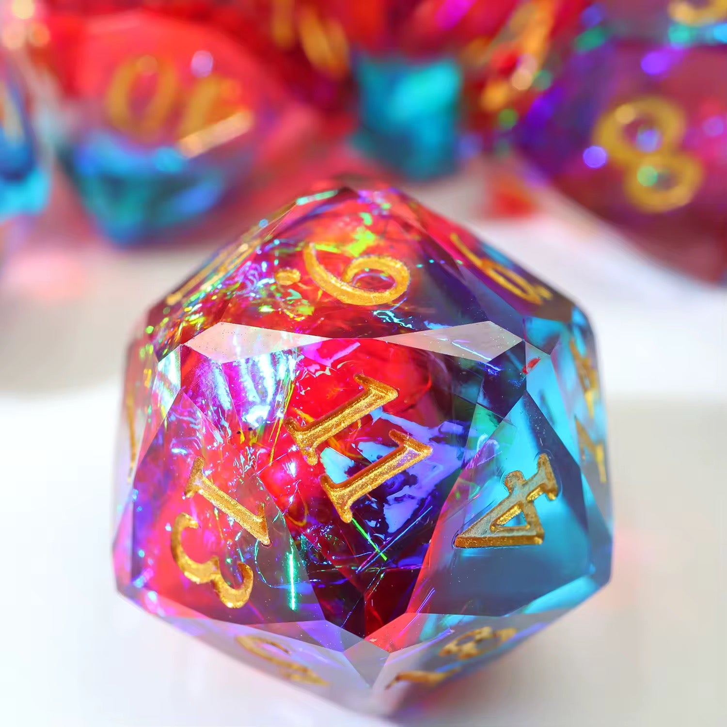 Rollcraft "Arcane Nebula" Premium Resin Würfel-Set (Sharp Edge)