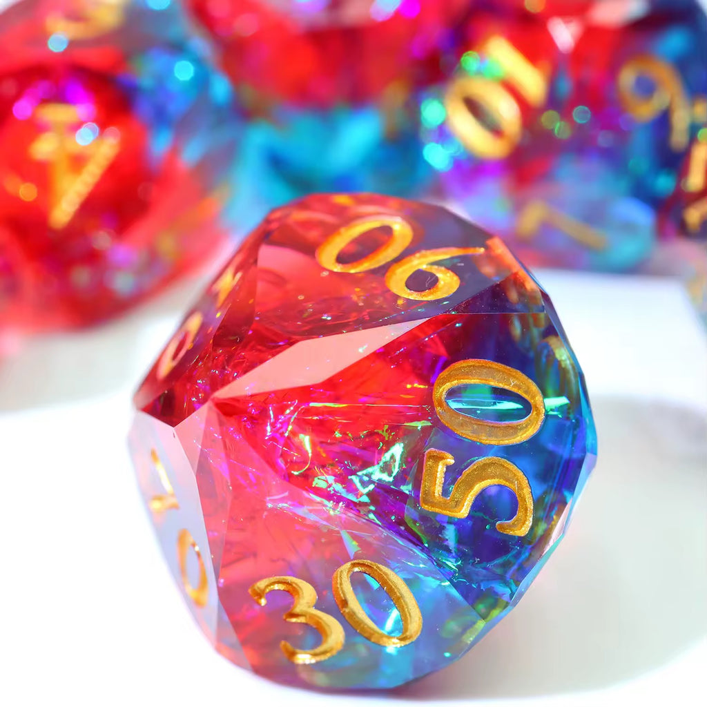 Rollcraft "Arcane Nebula" Premium Resin Würfel-Set (Sharp Edge)