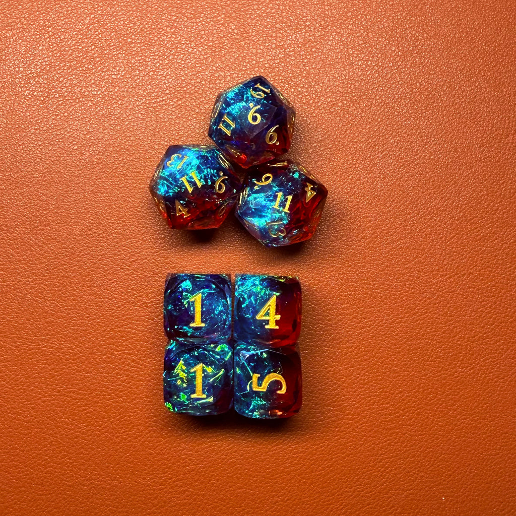 [3W20] Rollcraft "Arcane Nebula" Premium Resin Würfel-Set (Sharp Edge)