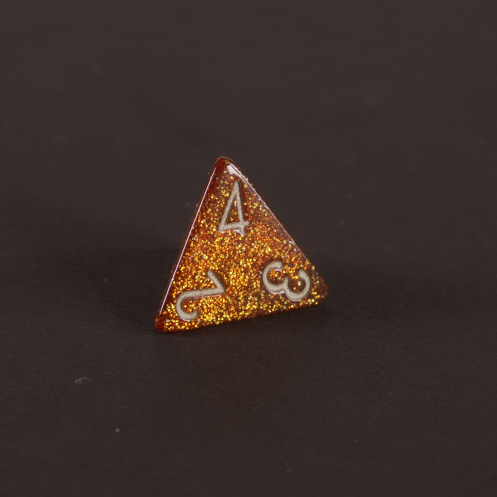 „Solar Flare“ 7-teiliges Glitzer-Würfelset