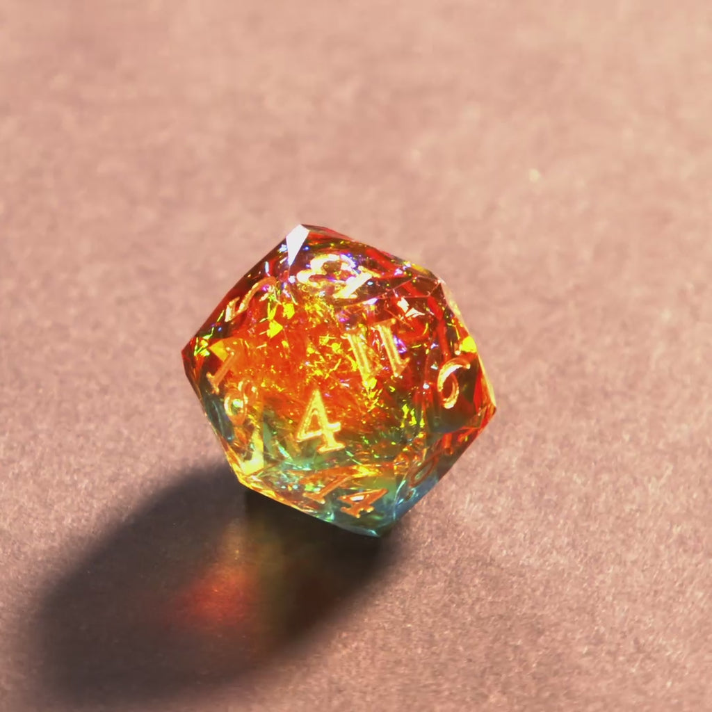 Rollcraft "Feywild Sunset" - Premium Resin Würfel-Set (Sharp Edge)